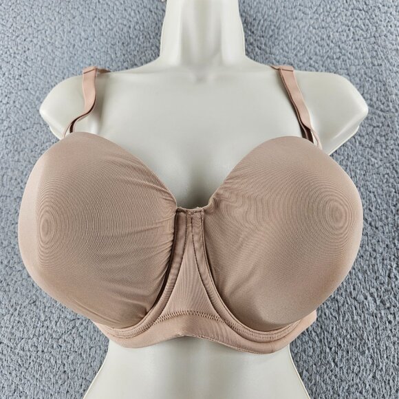 Wacoal Strapless Bra 42DDD Beige 854119 Red Carpet Strapless Multiway Underwire - Picture 1 of 15